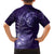 New Zealand Matariki Family Matching Off Shoulder Maxi Dress and Hawaiian Shirt Purple Milky Way Stars Night Sky