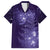 New Zealand Matariki Family Matching Puletasi and Hawaiian Shirt Purple Milky Way Stars Night Sky