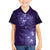 New Zealand Matariki Family Matching Puletasi and Hawaiian Shirt Purple Milky Way Stars Night Sky