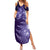 New Zealand Matariki Family Matching Summer Maxi Dress and Hawaiian Shirt Purple Milky Way Stars Night Sky