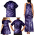 New Zealand Matariki Family Matching Tank Maxi Dress and Hawaiian Shirt Purple Milky Way Stars Night Sky