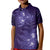 New Zealand Matariki Kid Polo Shirt Purple Milky Way Stars Night Sky