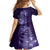 New Zealand Matariki Kid Short Sleeve Dress Purple Milky Way Stars Night Sky