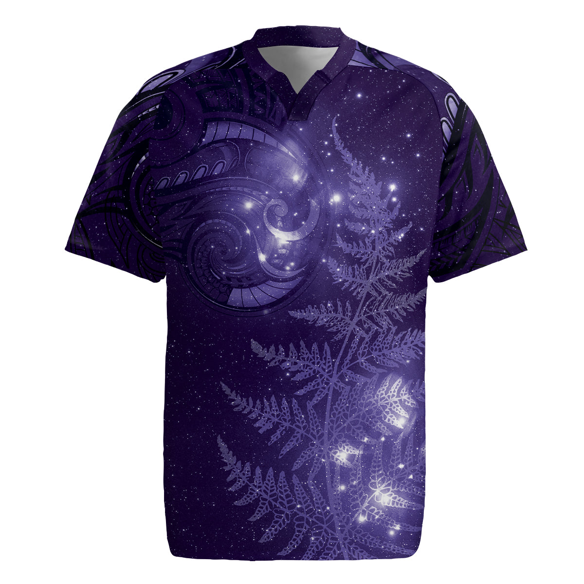 New Zealand Matariki Rugby Jersey Purple Milky Way Stars Night Sky