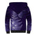 New Zealand Matariki Sherpa Hoodie Purple Milky Way Stars Night Sky