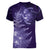 New Zealand Matariki Women V-Neck T-Shirt Purple Milky Way Stars Night Sky