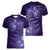 New Zealand Matariki Women V-Neck T-Shirt Purple Milky Way Stars Night Sky