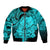 Polynesian Pride Happy Father Day Bomber Jacket I Love You Dad - Polynesian Tribal Aqua LT9 Unisex Aqua - Polynesian Pride