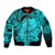 Polynesian Pride Happy Father Day Sleeve Zip Bomber Jacket I Love You Dad - Polynesian Tribal Aqua LT9 Unisex Aqua - Polynesian Pride