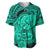 Polynesian Pride Happy Father Day Baseball Jersey I Love You Dad - Polynesian Tribal Green LT9 Green - Polynesian Pride