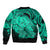 Polynesian Pride Happy Father Day Bomber Jacket I Love You Dad - Polynesian Tribal Green LT9 - Polynesian Pride