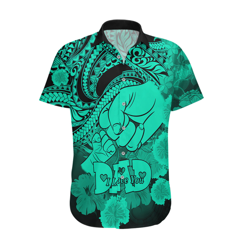 Polynesian Pride Happy Father Day Hawaiian Shirt I Love You Dad - Polynesian Tribal Green LT9 Green - Polynesian Pride