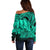 Polynesian Pride Happy Father Day Off Shoulder Sweater I Love You Dad - Polynesian Tribal Green LT9 - Polynesian Pride