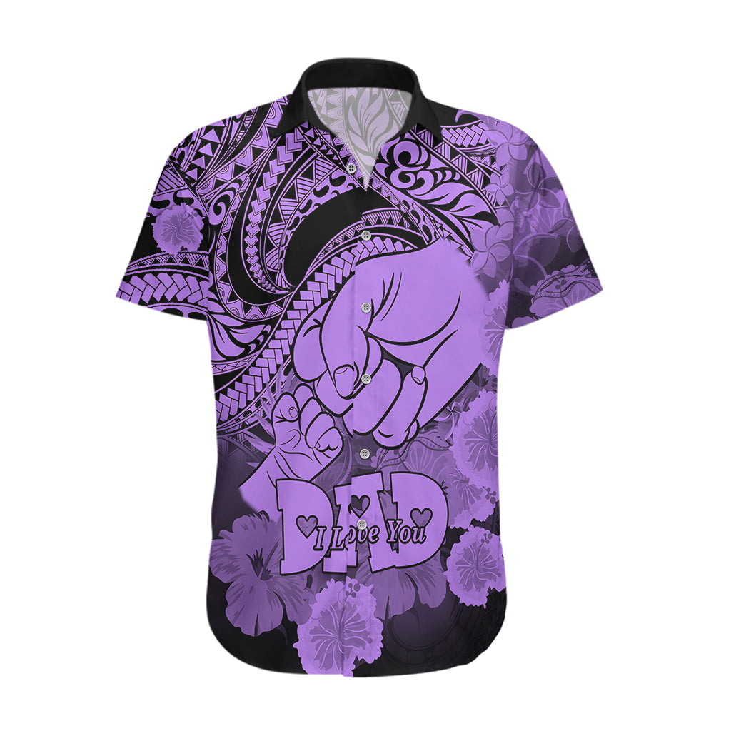 Polynesian Pride Happy Father Day Hawaiian Shirt I Love You Dad - Polynesian Tribal Purple LT9 Purple - Polynesian Pride