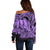 Polynesian Pride Happy Father Day Off Shoulder Sweater I Love You Dad - Polynesian Tribal Purple LT9 - Polynesian Pride