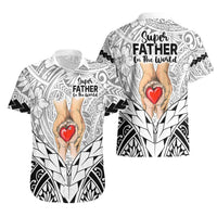 Polynesian Father's Day Gift For Dad Hawaiian Shirt Super Father In The World - Black Polynesian Pattern LT9 - Polynesian Pride