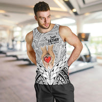 Polynesian Father's Day Gift For Dad Men Tank Top Super Father In The World - Black Polynesian Pattern LT9 - Polynesian Pride