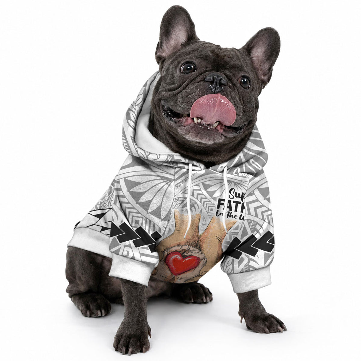 Polynesian Father's Day Gift For Dad Pet Hoodie Super Father In The World - Black Polynesian Pattern LT9 - Polynesian Pride