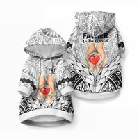 Polynesian Father's Day Gift For Dad Pet Hoodie Super Father In The World - Black Polynesian Pattern LT9 Pullover Black - Polynesian Pride