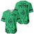 Polynesian Father's Day Gift For Dad Baseball Jersey Super Father In The World - Green Polynesian Pattern LT9 - Polynesian Pride