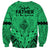 Polynesian Father's Day Gift For Dad Sweatshirt Super Father In The World - Green Polynesian Pattern LT9 - Polynesian Pride