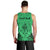 Personalised Polynesian Father's Day Gift For Dad Men Tank Top Super Father In The World - Green Polynesian Pattern LT9 - Polynesian Pride