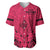 Polynesian Father's Day Gift For Dad Baseball Jersey Super Father In The World - Pink Polynesian Pattern LT9 Pink - Polynesian Pride