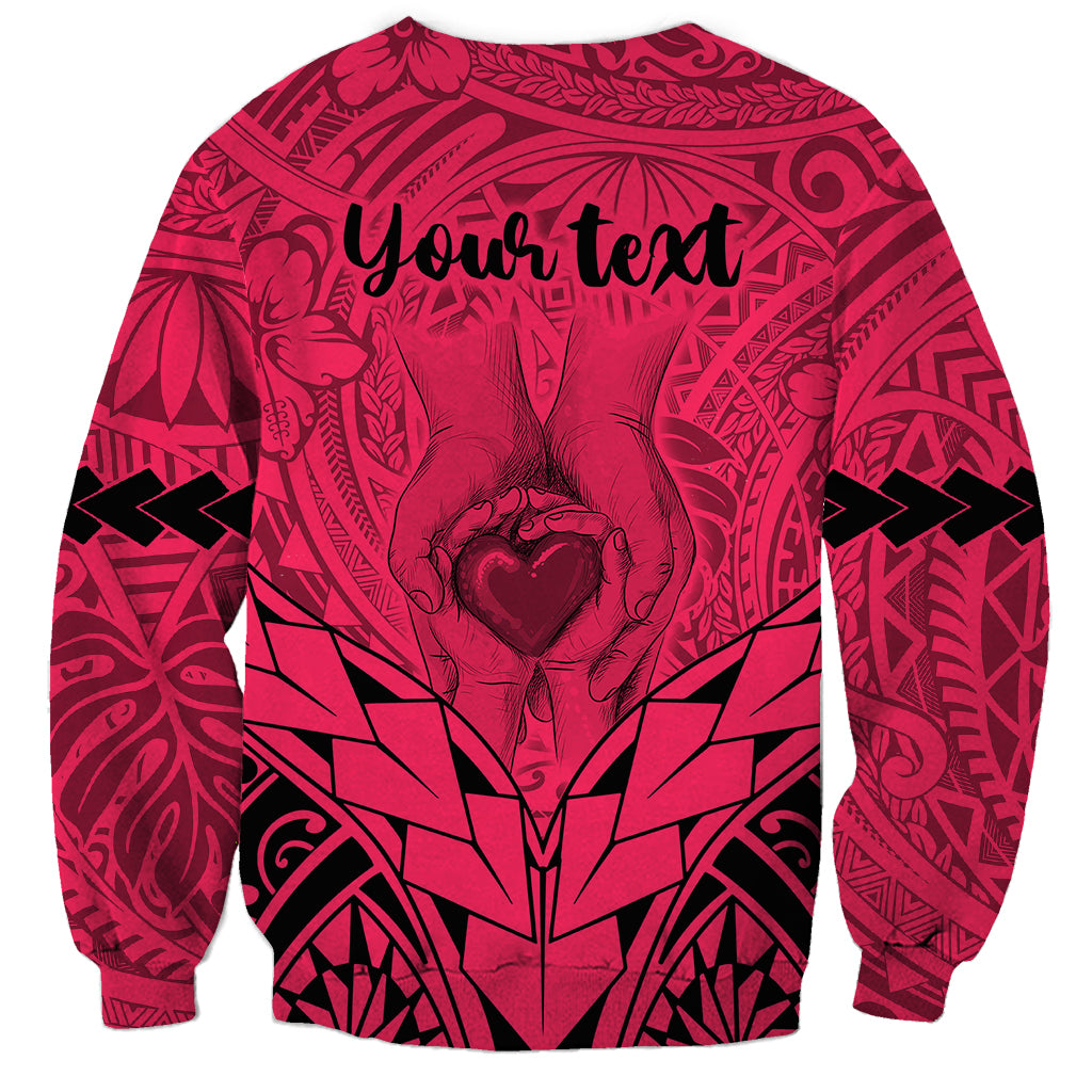 Personalised Polynesian Father's Day Gift For Dad Sweatshirt Super Father In The World - Pink Polynesian Pattern LT9 - Polynesian Pride