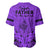 Polynesian Father's Day Gift For Dad Baseball Jersey Super Father In The World - Purple Polynesian Pattern LT9 - Polynesian Pride