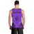 Personalised Polynesian Father's Day Gift For Dad Men Tank Top Super Father In The World - Purple Polynesian Pattern LT9 - Polynesian Pride