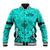 Polynesian Father's Day Gift For Dad Baseball Jacket Super Father In The World - Turquoise Polynesian Pattern LT9 Unisex Turquoise - Polynesian Pride