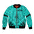 Polynesian Father's Day Gift For Dad Bomber Jacket Super Father In The World - Turquoise Polynesian Pattern LT9 Unisex Turquoise - Polynesian Pride