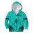 Polynesian Father's Day Gift For Dad Kid Hoodie Super Father In The World - Turquoise Polynesian Pattern LT9 Zip Hoodie Turquoise - Polynesian Pride