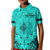 Polynesian Father's Day Gift For Dad Kid Polo Shirt Super Father In The World - Turquoise Polynesian Pattern LT9 Kid Turquoise - Polynesian Pride