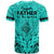 Polynesian Fathers Day Gift For Dad T Shirt Super Father In The World Turquoise Polynesian Pattern LT9 - Polynesian Pride