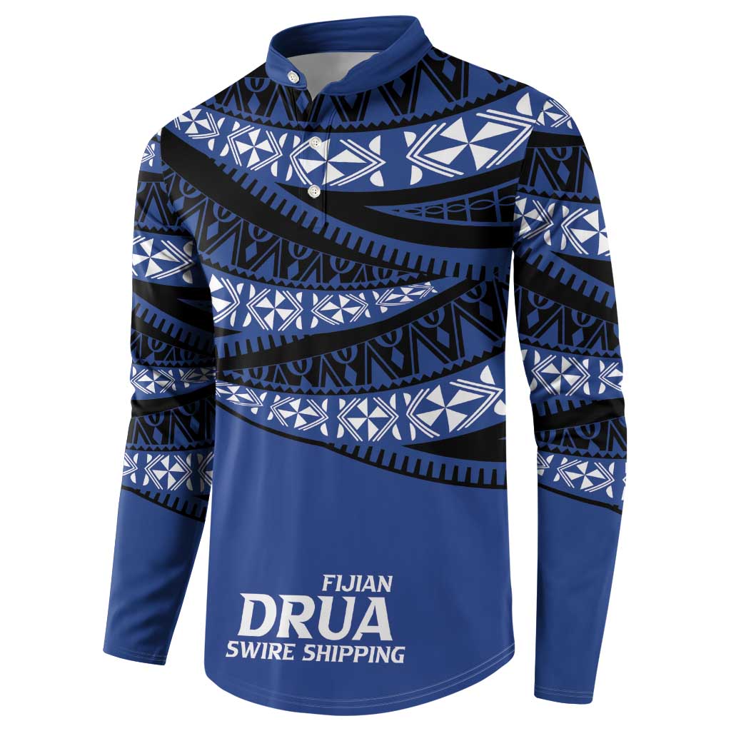 Fiji Rugby Pacific Custom Button Sweatshirt Pasifika Tapa Pattern LT9 - Polynesian Pride