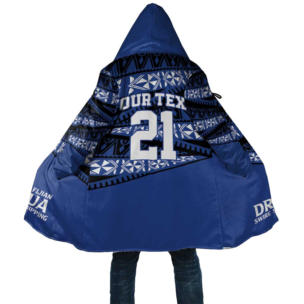 Fiji Rugby Pacific Custom Cloak Pasifika Tapa Pattern LT9 Unisex Blue - Polynesian Pride