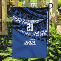 Fiji Rugby Pacific Custom Garden Flag Pasifika Tapa Pattern LT9 Garden Flag Blue - Polynesian Pride