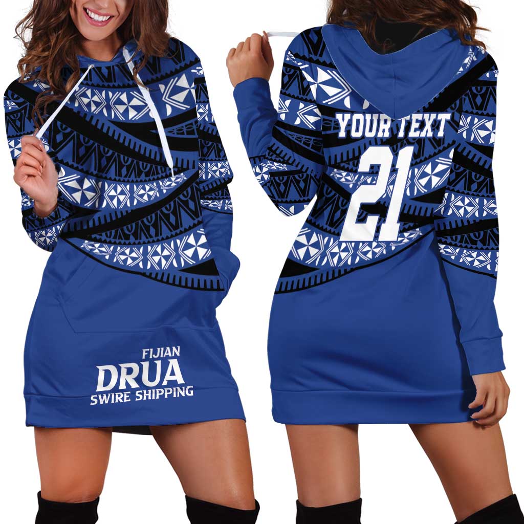 Fiji Rugby Pacific Custom Hoodie Dress Pasifika Tapa Pattern LT9 - Polynesian Pride