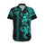 Hawaiian Tribal Hawaiian Shirt Polynesian Kakau Turtle - Aqua LT9 Aqua - Polynesian Pride