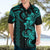 Hawaiian Tribal Hawaiian Shirt Polynesian Kakau Turtle - Aqua LT9 - Polynesian Pride