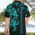 Hawaiian Tribal Hawaiian Shirt Polynesian Kakau Turtle - Aqua LT9 - Polynesian Pride