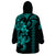 Hawaiian Tribal Wearable Blanket Hoodie Polynesian Kakau Turtle - Aqua LT9 - Polynesian Pride