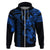 Hawaiian Tribal Hoodie Polynesian Kakau Turtle Blue LT9 - Polynesian Pride