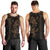 Hawaiian Tribal Men Tank Top Polynesian Kakau Turtle - Gold LT9 - Polynesian Pride