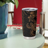 Gold Hawaiian Kakau Turtle Tumbler Cup Polynesian Tribal LT9 - Polynesian Pride