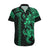 Hawaiian Tribal Hawaiian Shirt Polynesian Kakau Turtle - Green LT9 Green - Polynesian Pride