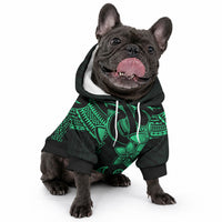Hawaiian Tribal Kakau Turtle - Green Pet Hoodie LT9 - Polynesian Pride
