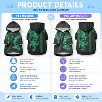 Hawaiian Tribal Kakau Turtle - Green Pet Hoodie LT9 - Polynesian Pride