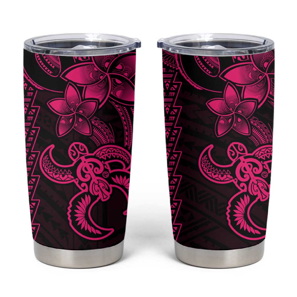 Pink Hawaiian Kakau Turtle Tumbler Cup Polynesian Tribal LT9 Pink - Polynesian Pride